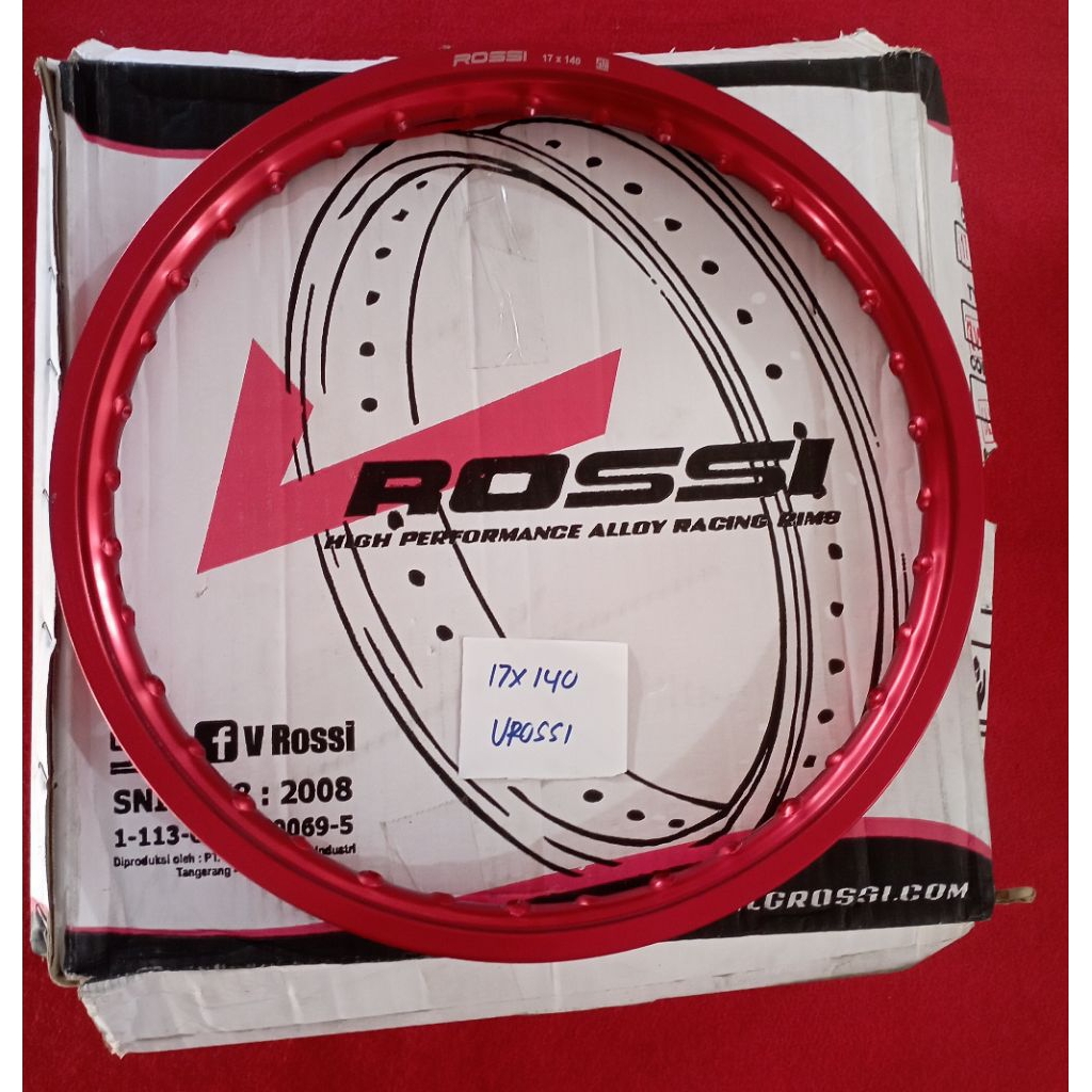 Lingkar Vrossi 17 140 Red Veleg jari jari Velg Motor Original Vrossi Merah Supra x fit 125 Revo Abso