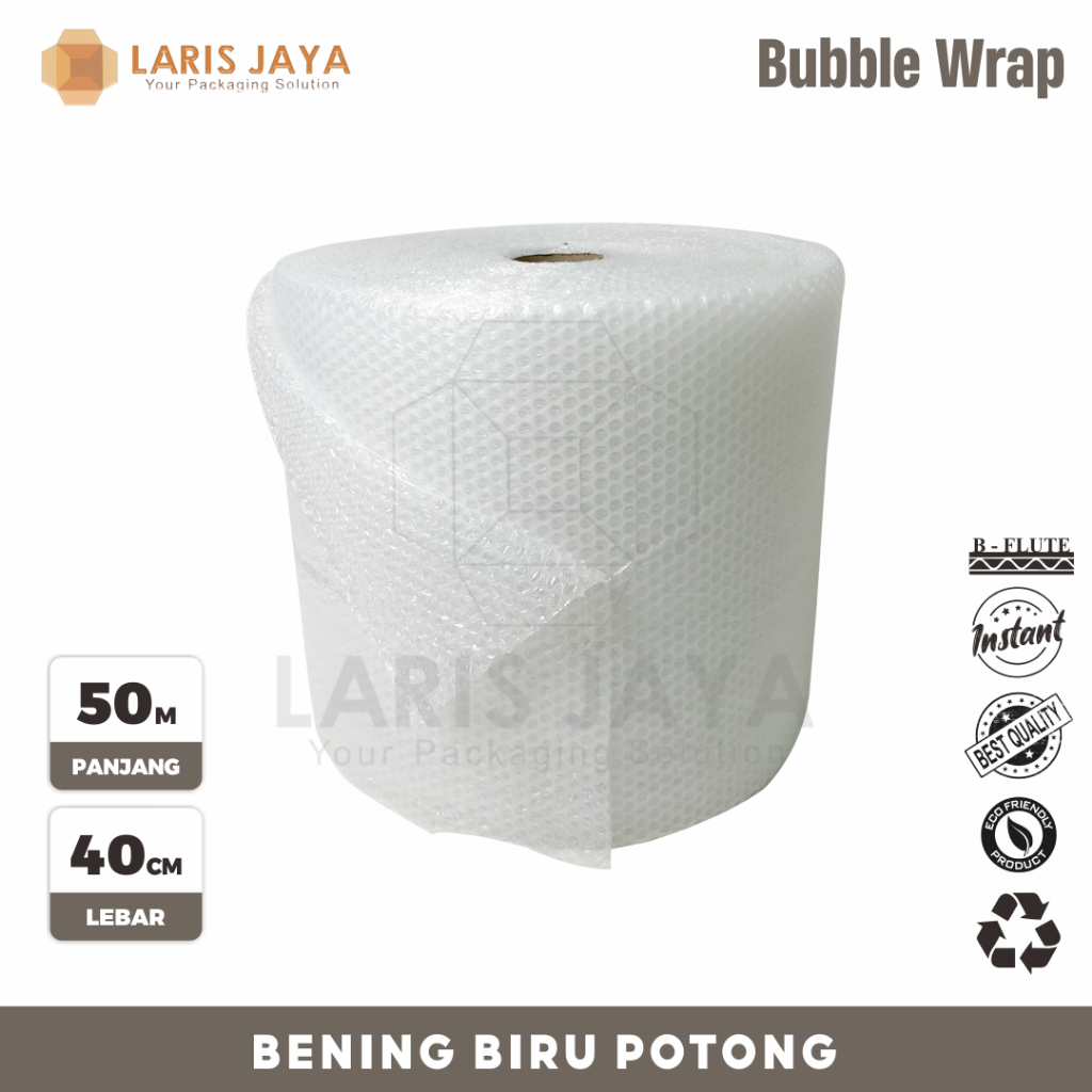 

Bubble Wrap 40cm x 50Meter Bening Tebal