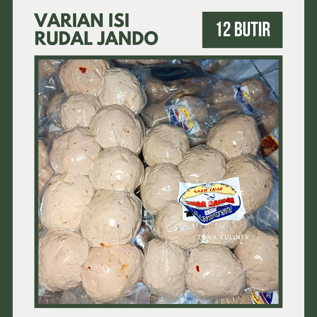 

Bakso Ikan Varian Rudal Jando – Isi 12 Butir | Sinar Bahari Bandung