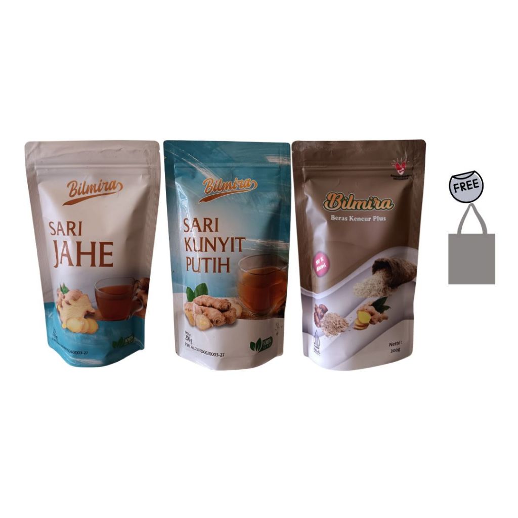 

BILMIRA Paket K Minuman Serbuk Jahe, Kunyit Putih, Beras Kunyit Plus