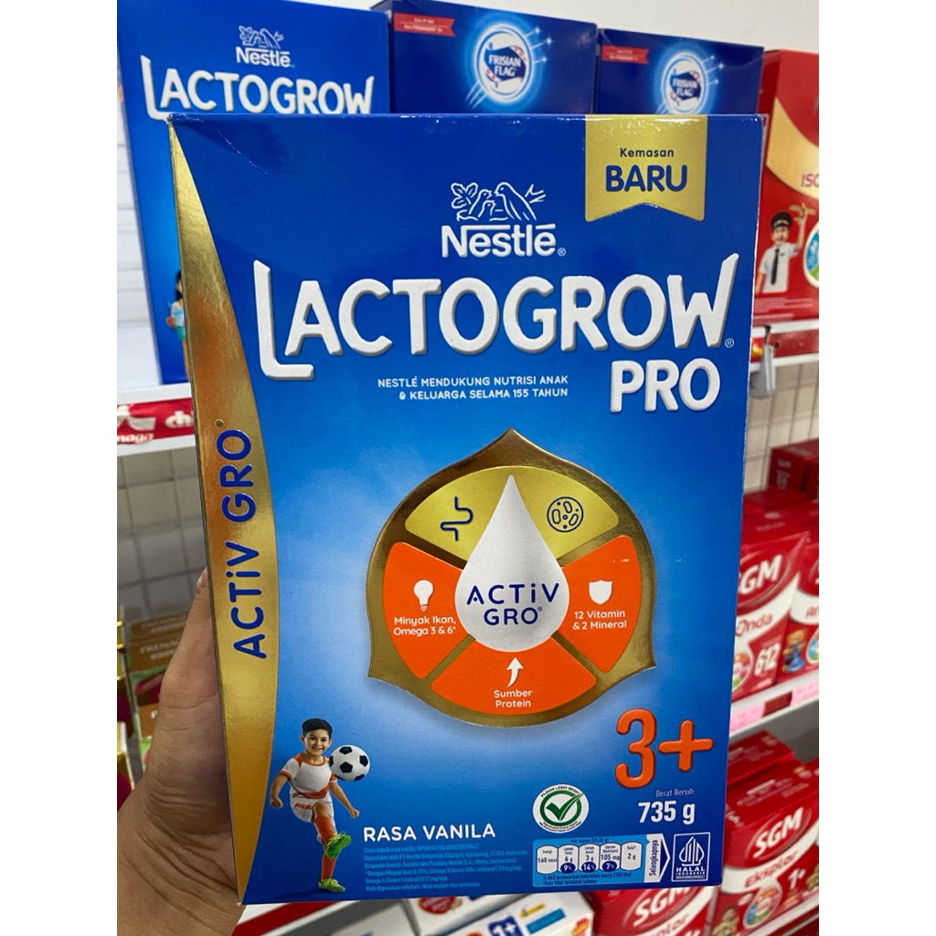 

LACTOGROW PRO 3+ / LACTOGROW 4 dengan ACTIVGRO 735g [3 tahun keatas]