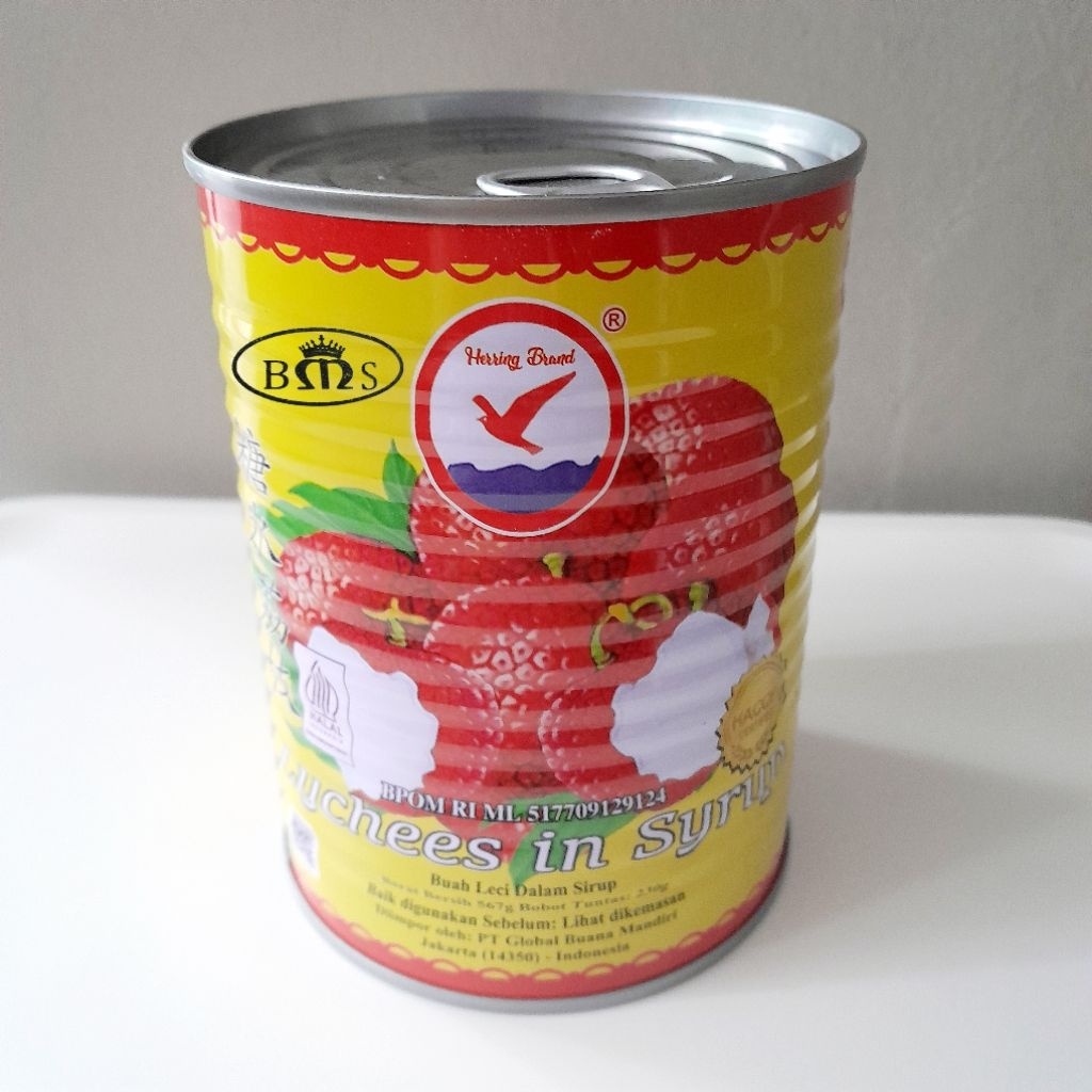 

Herring Brand Lychees in Syrup 567g | Buah Leci Kaleng