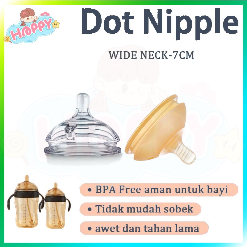 COD Dot Silikon Bayi Cocok Untuk Botol Leher Lebar 70MM Dot Pengaman Anti Gigitan