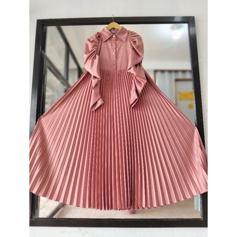 Gamis Plisket Shella Saukia