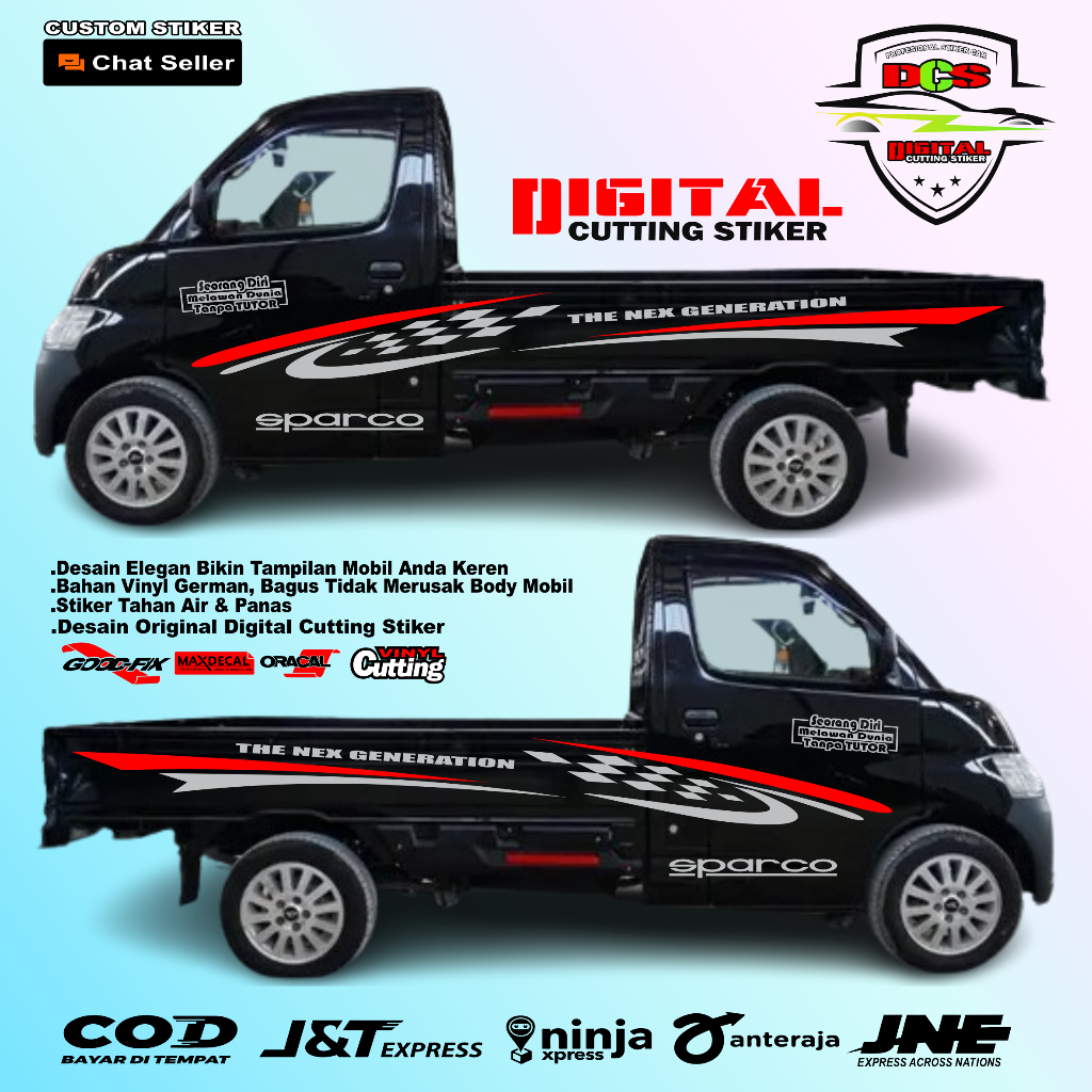 Cutting Stiker  Mobil Pickup Grandmax Stiker Striping List Grandmax Stiker Variasi Bodi Samping Pick