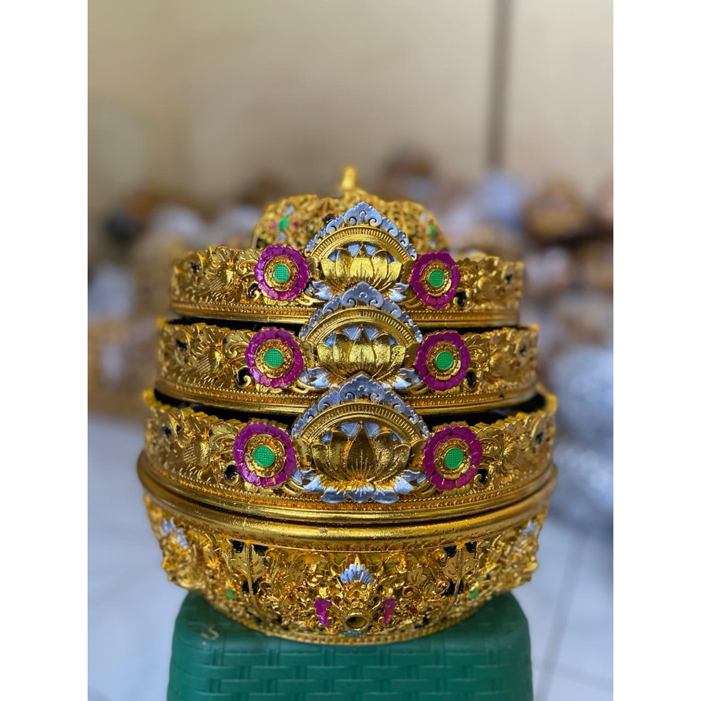 Bokor melamin teratai susun 3 size 30cm