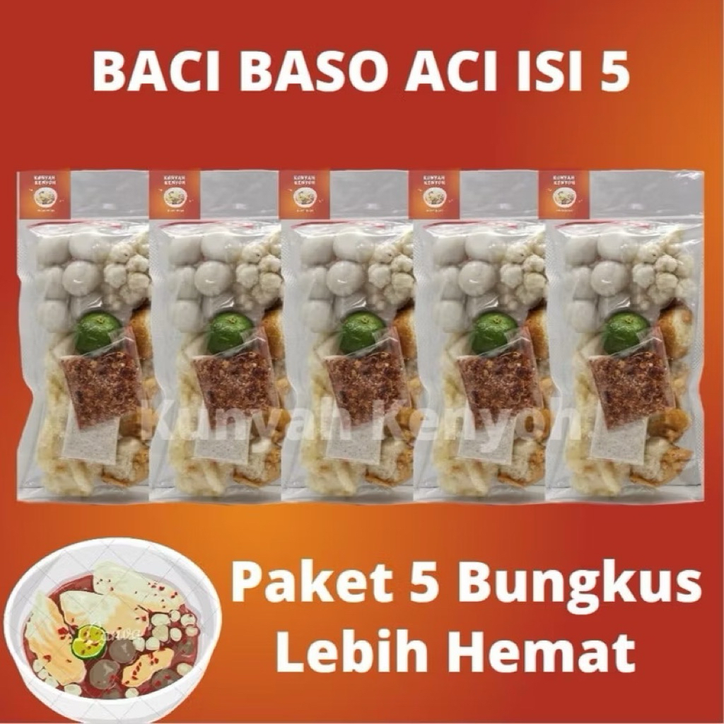 

(MURAH) BASO ACI 5 BUNGKUS || BASO ACI PAKET HEMAT MURAH