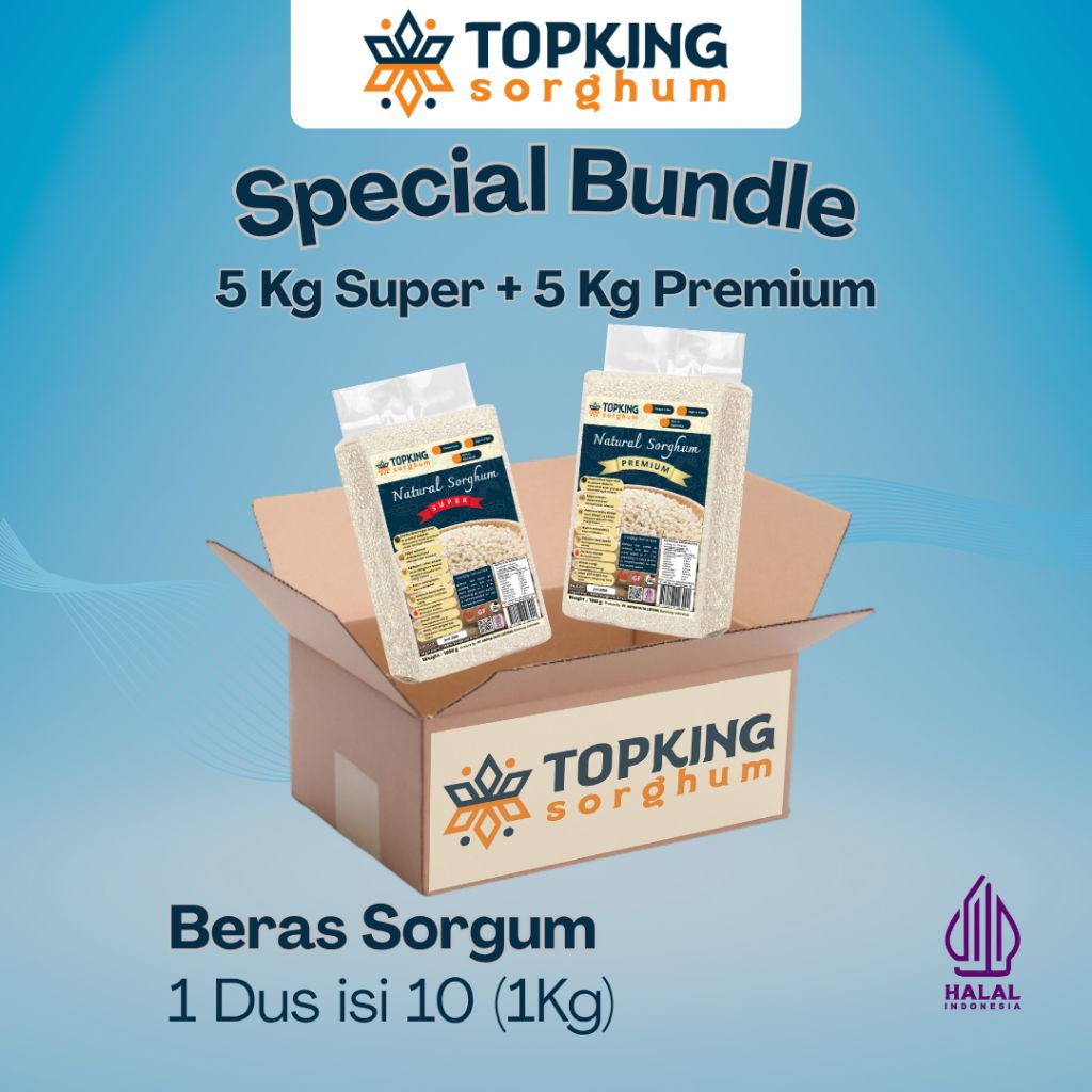 

TOPKING Sorghum Beras Sorghum Kardus Isi 10 PCS 1 KG