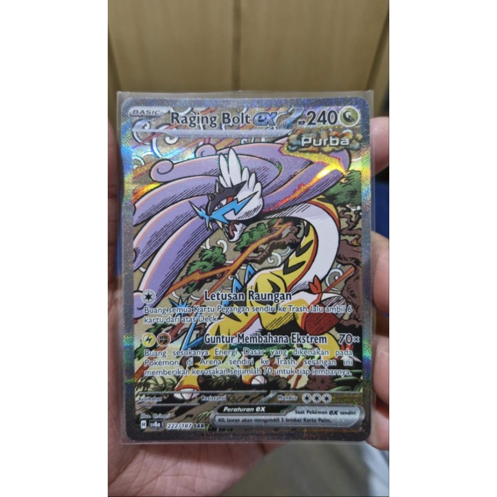 Raging Bolt EX SAR - Terafest Indonesia SV8a Pokemon TCG