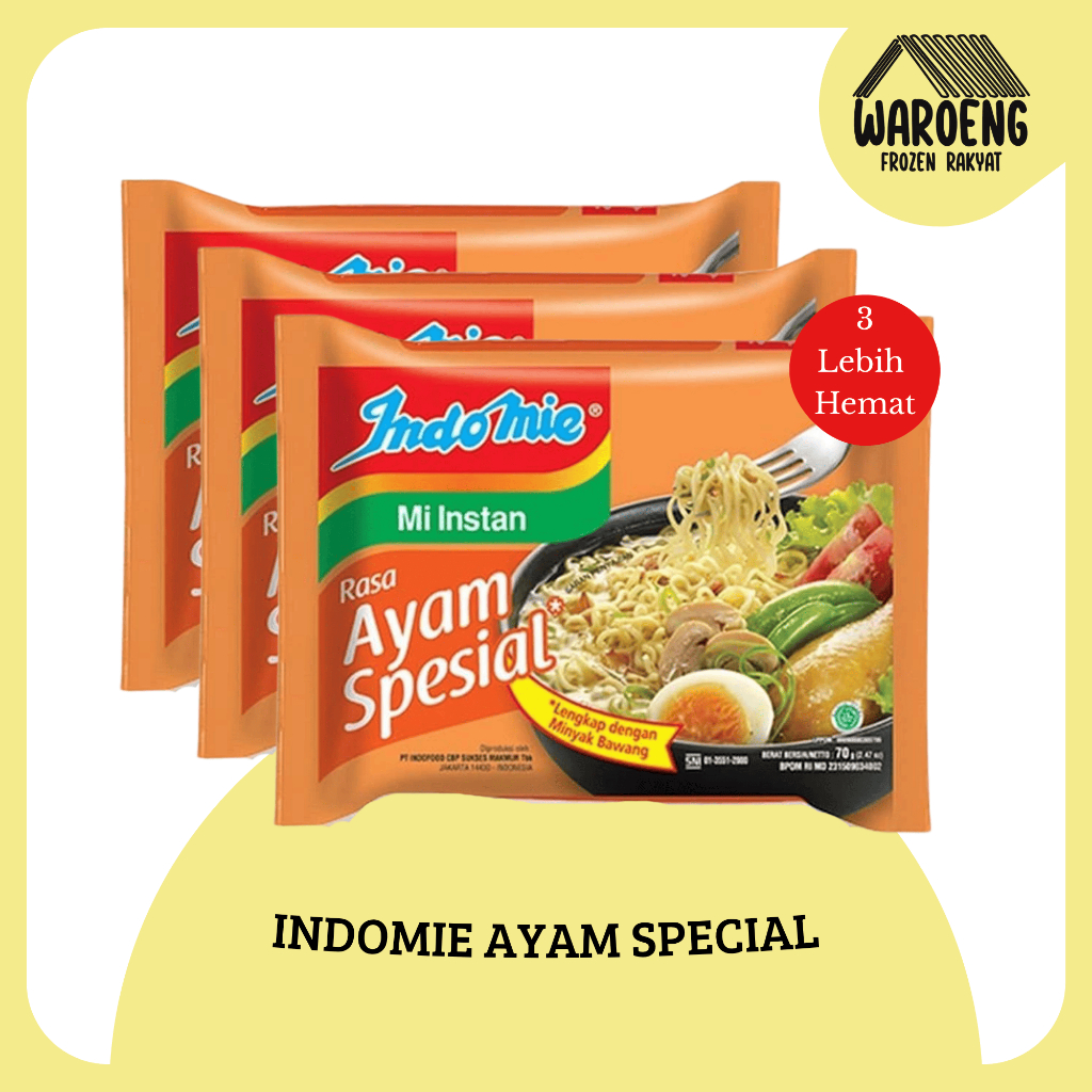 

3 LEBIH HEMAT - INDOMIE AYAM SPESIAL