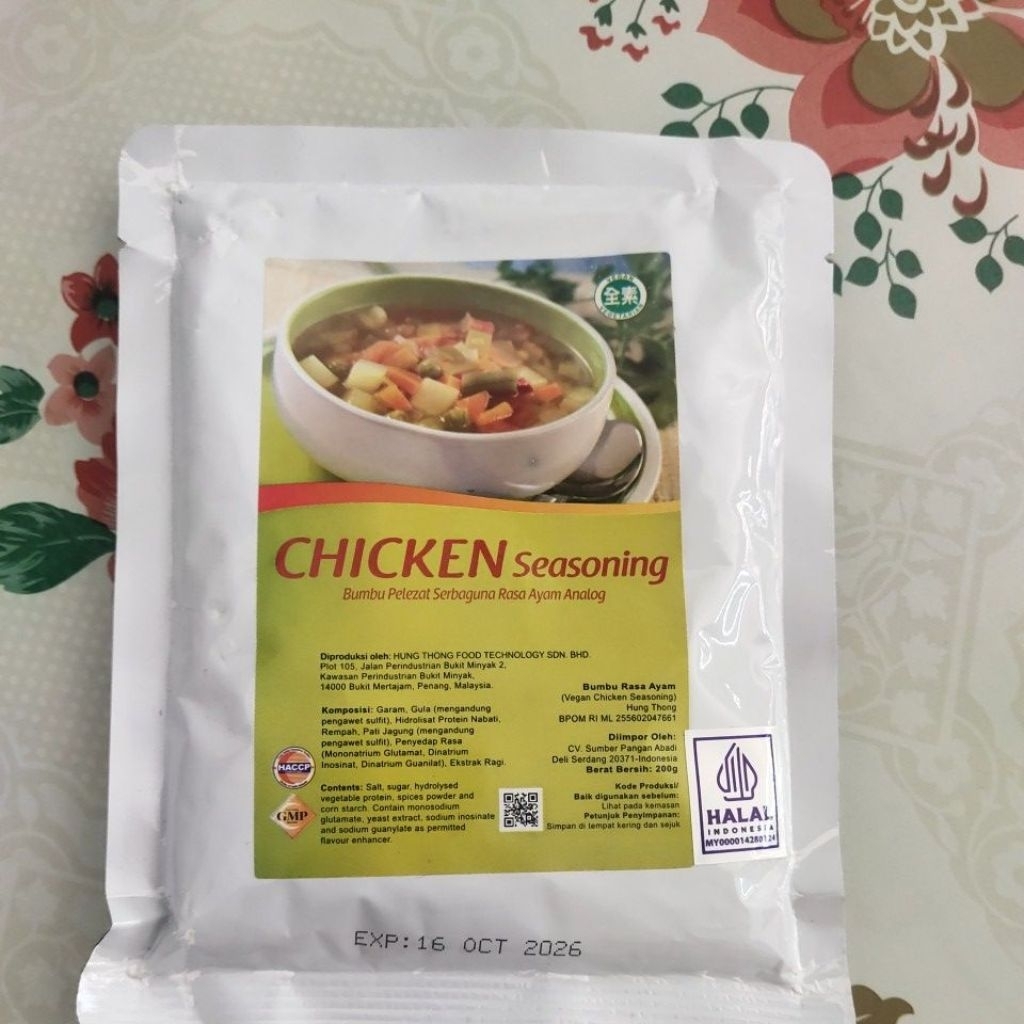 

chicken powder vegetarian kemasan 200gram perbungkus