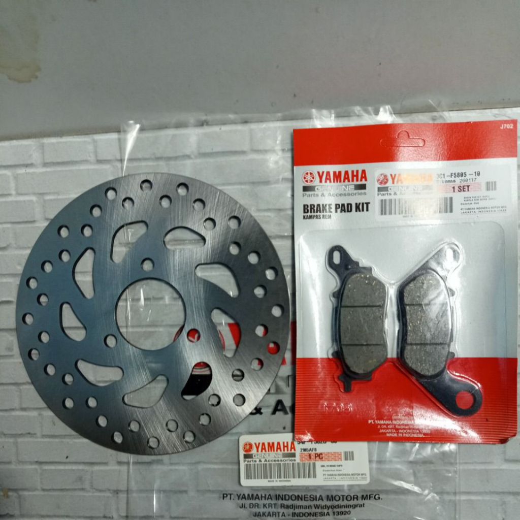 piringan disk + kampas rem depan mio j / soul gt / mio gt
