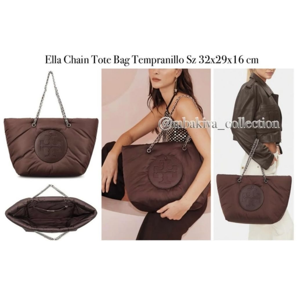 TB Ella Chain Tote Bag Tempranillo