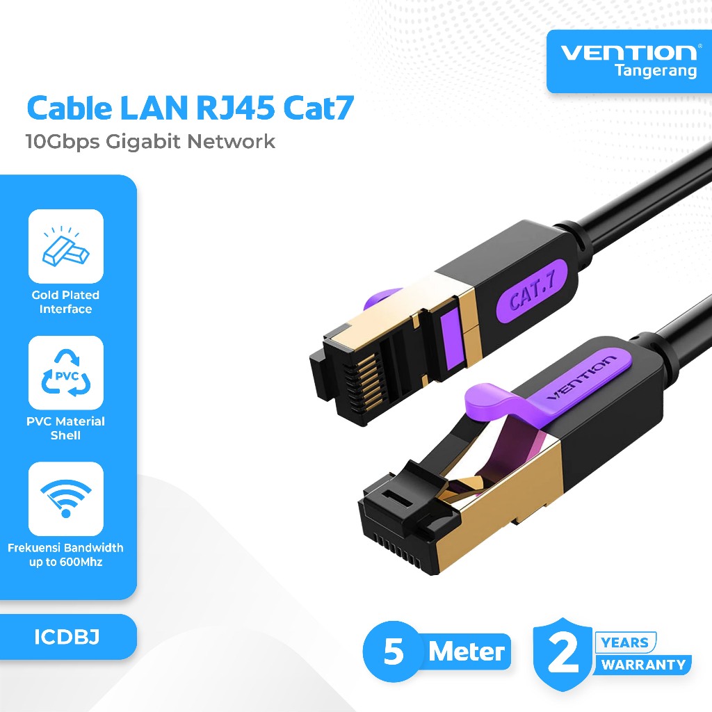 Vention Kabel LAN RJ45 Cat7 UTP Patch Cord Cable 10Gbps Gigabit Network Flexible & Durable SSTP SFTP