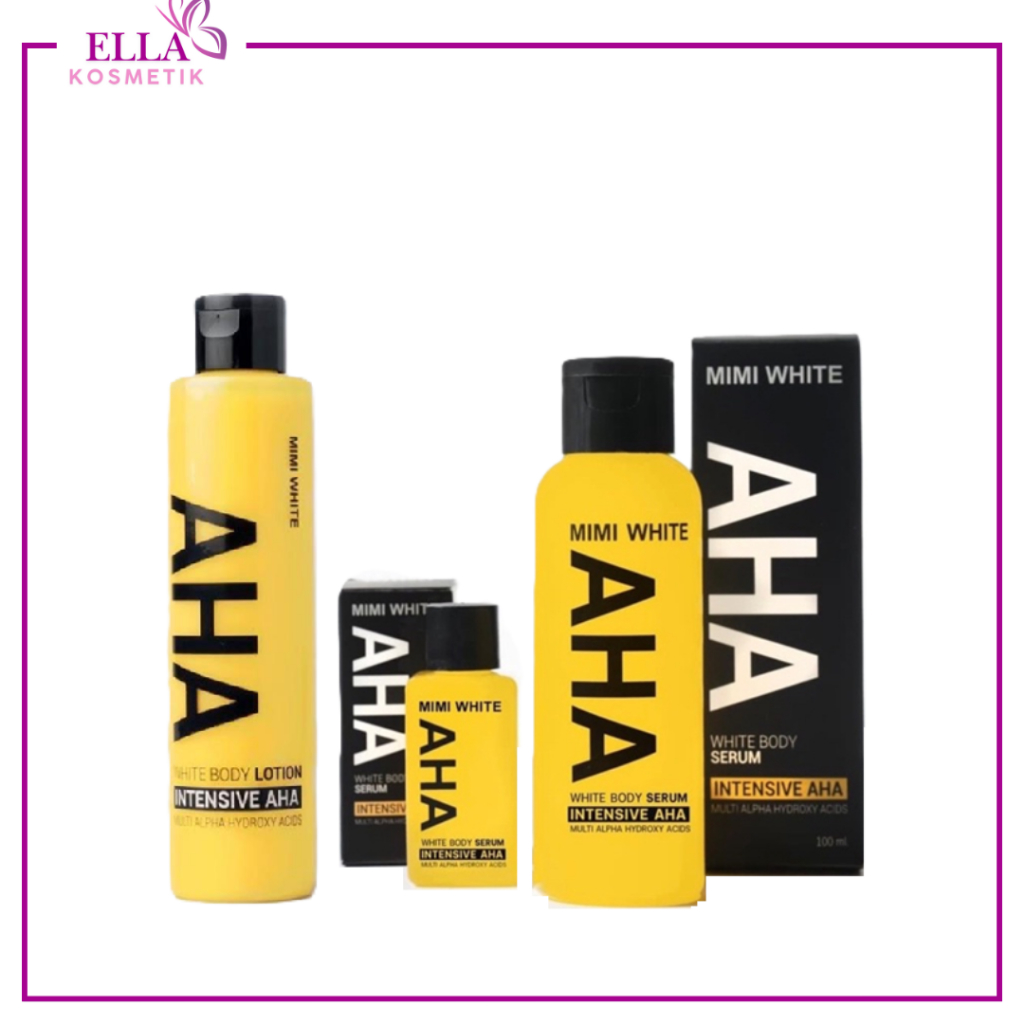 AHA Mimi White Body Serum 30ml - 100ml | Lotion 100ml / ORIGINAL / Pemutih Badan / Serum Pemutih Bad