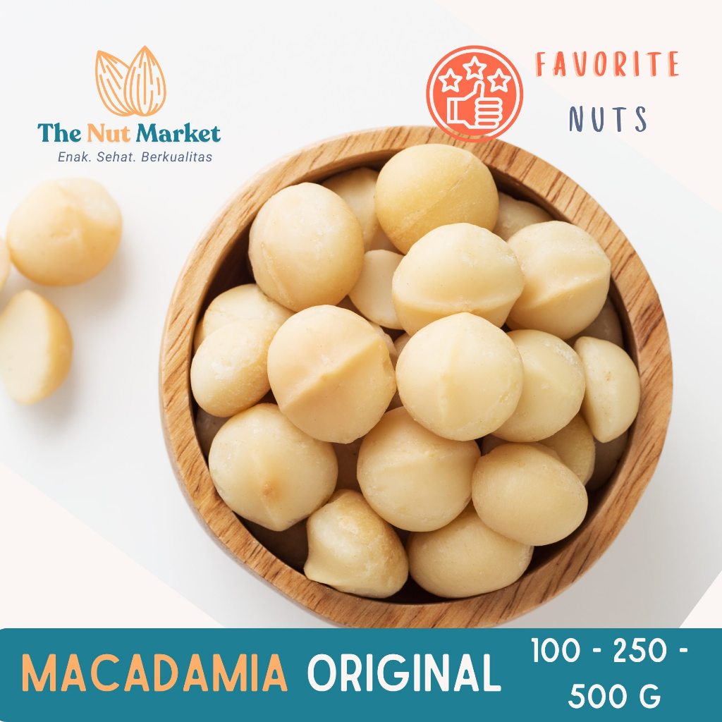 

Original Macadamia Roasted 100 - 250 - 500 gram FAVORIT Macadamia Panggang ORI
