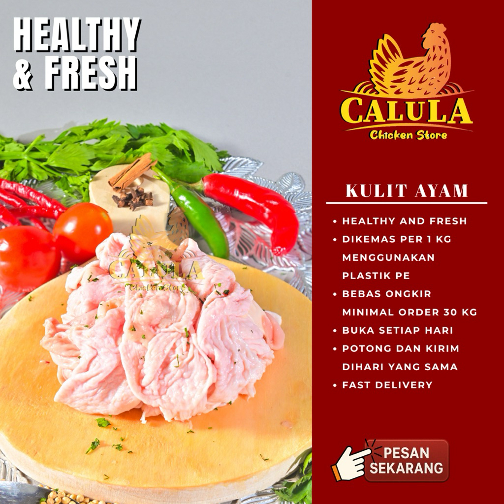 

Kulit Ayam Paha 1kg Fresh