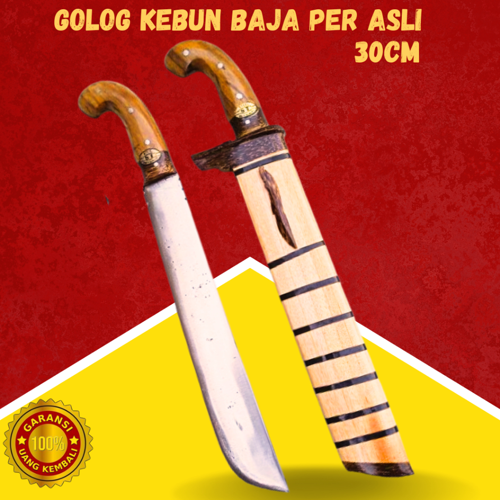 Golok kebun baja perr ali bilah bilah 30cm