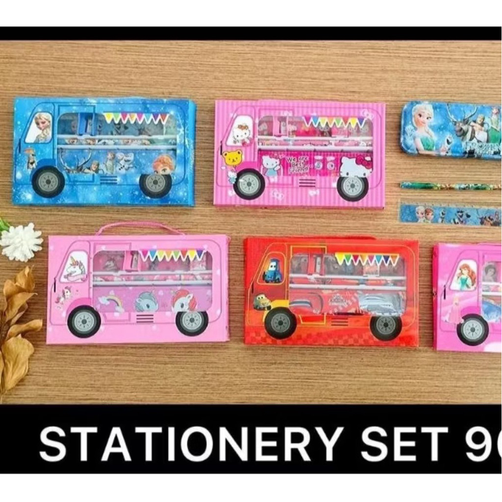 

STUDY SET BENTUK KOTAK CARS PONY PRINCESS DROZEN SPIDERMAN / STATIONARY SET