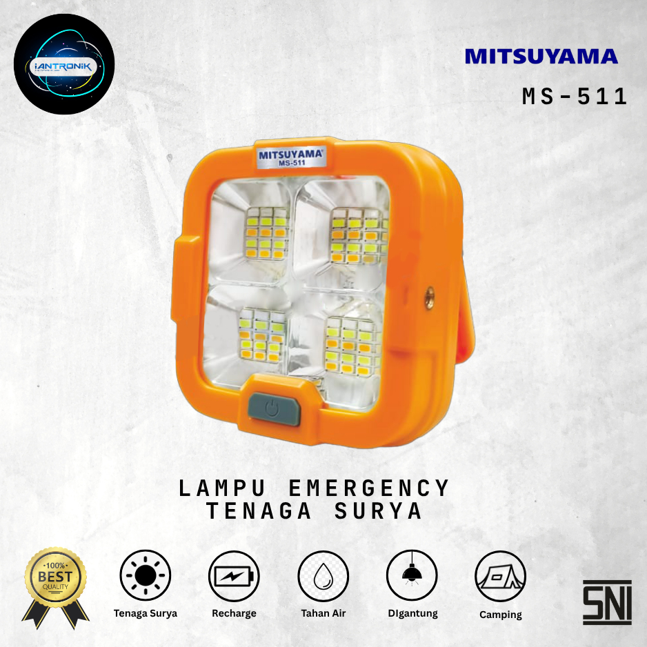 Lampu Emergency Tenaga Surya 20w - Mitsuyama MS 511
