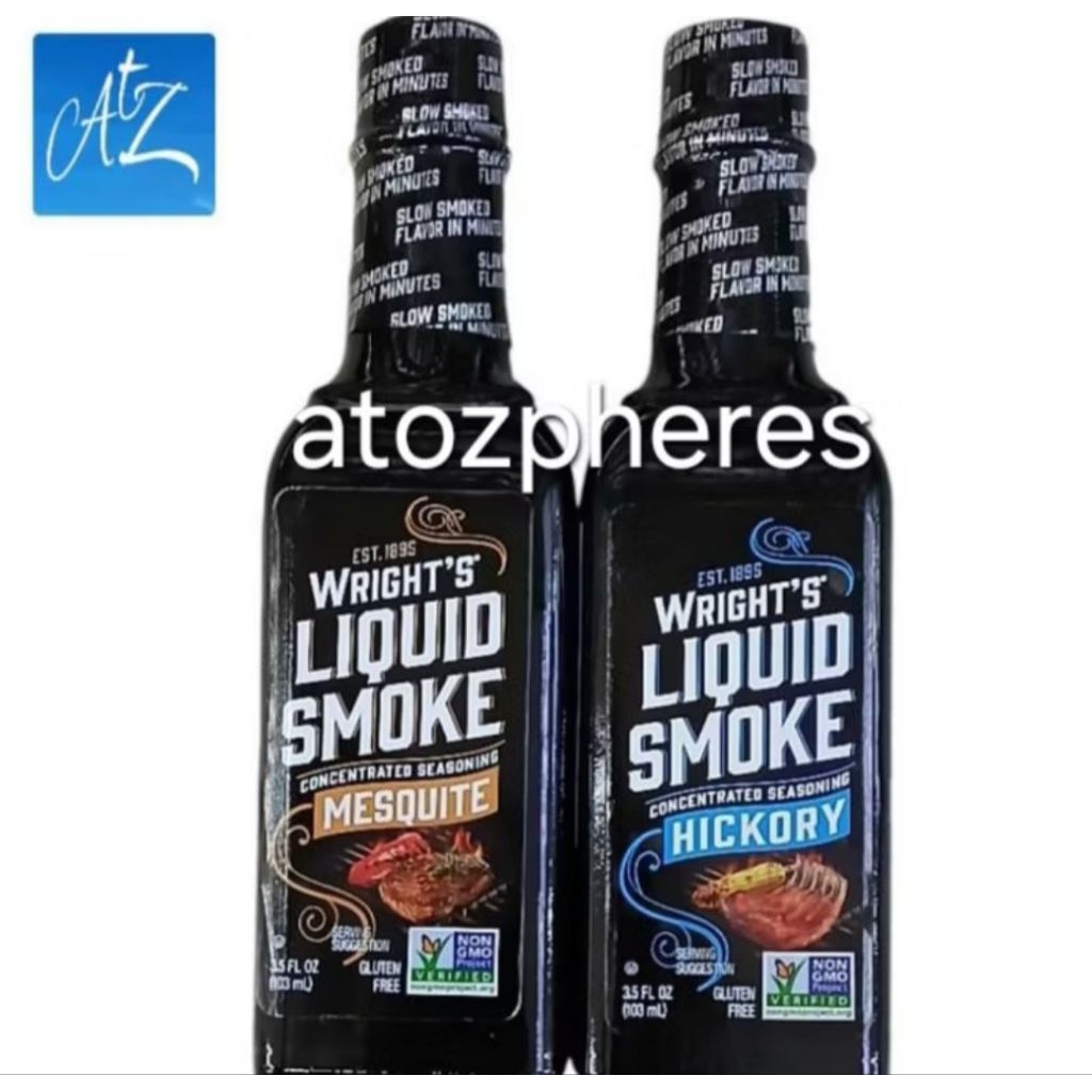 

Bumbu barbekiu WRIGHT'S Wright Wrights LIQUID SMOKE Concentrated Seasoning HICKORY MESQUITE botol 103ml