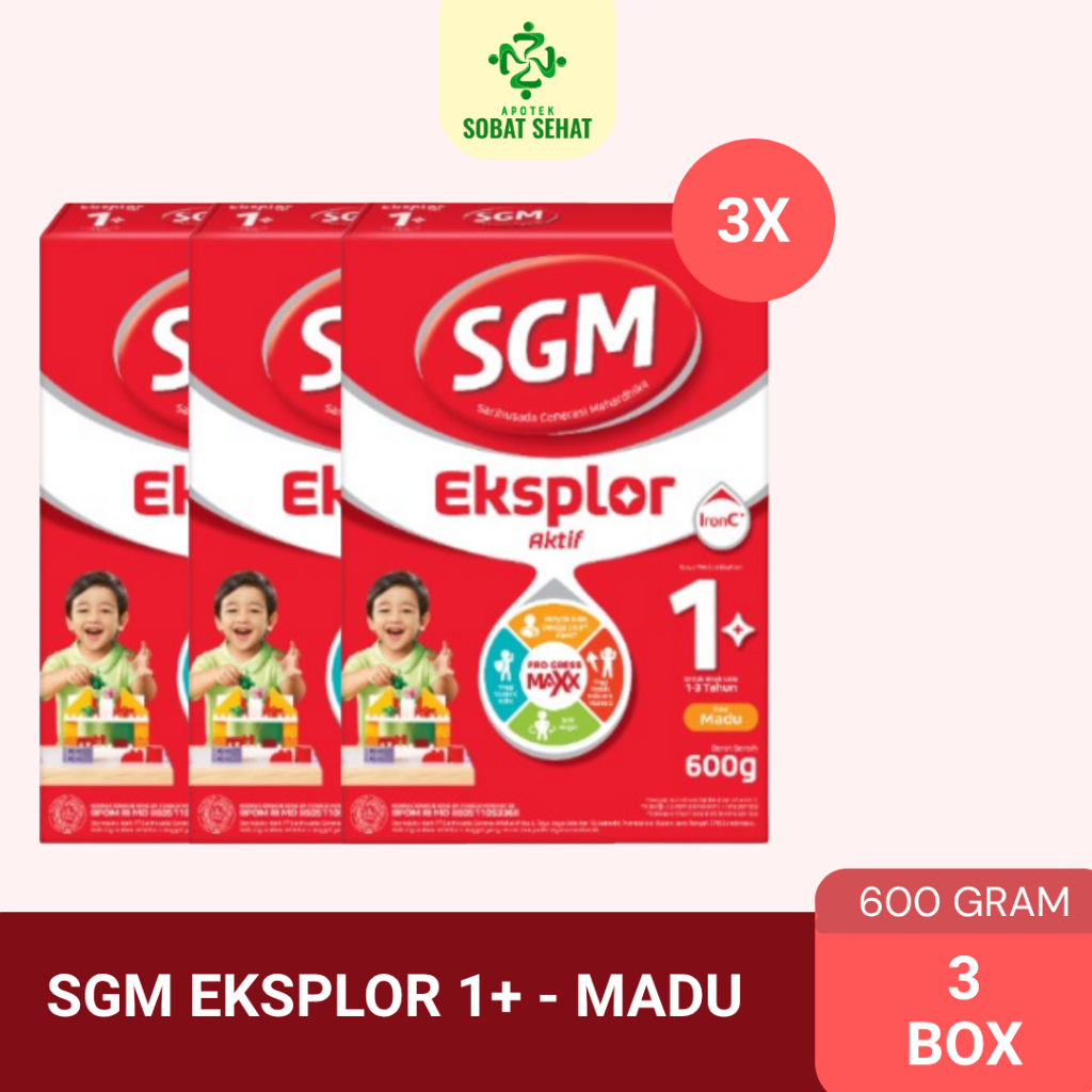 

[ SGM HEMAT ] - 3 BOX SGM Eksplor 1 Plus Complinutri Madu Susu Pertumbuhan Bubuk 600 g