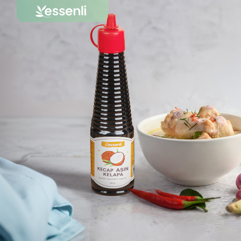 

ESSENLI Kecap Asin Kelapa Tanpa Kedelai Non MSG Gluten Free