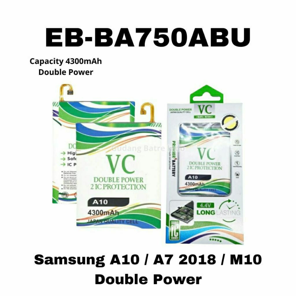 Baterai VC DOUBLE POWER A10 A7 2018 M10 EB-BA750ABU battery batre