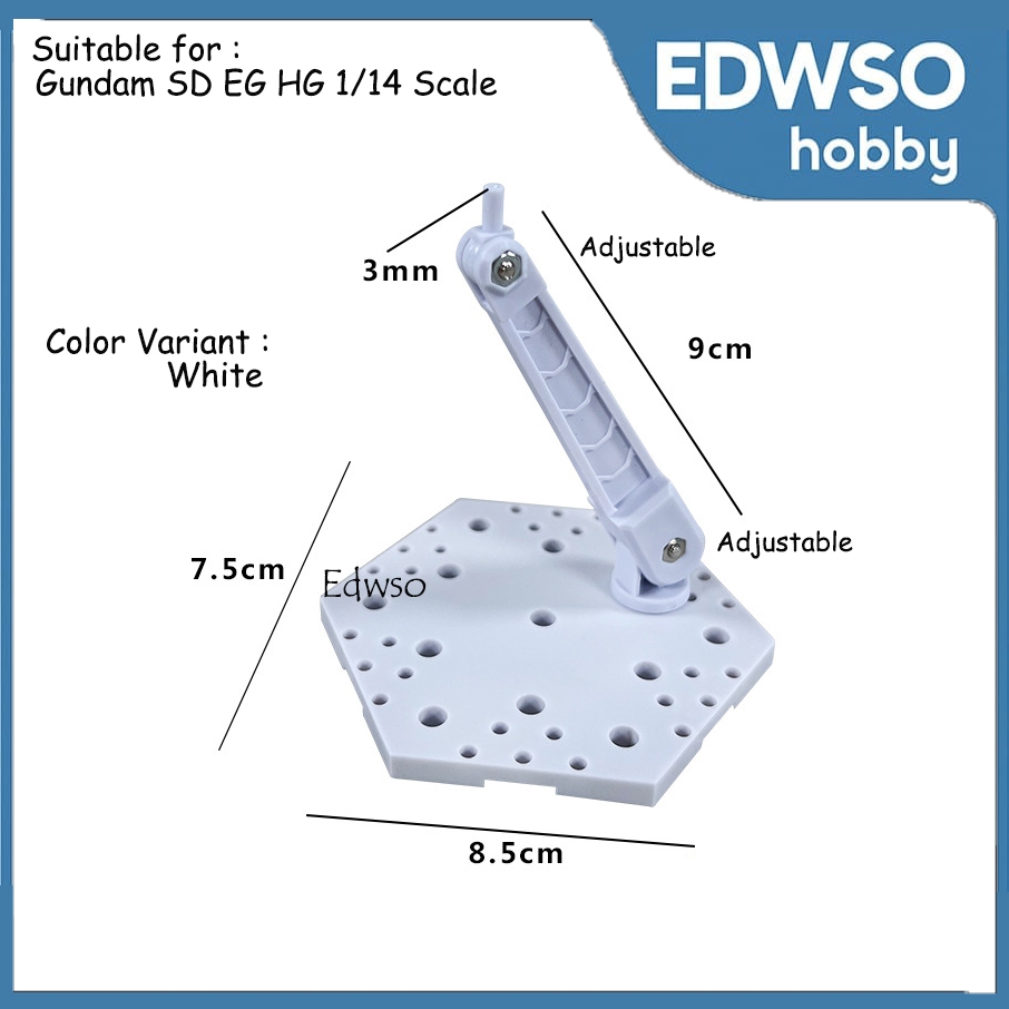 Stand Base Action Figure Gundam BB SD SDW SDCS HG RG 1/144 Artikulasi Hexagon Ver.