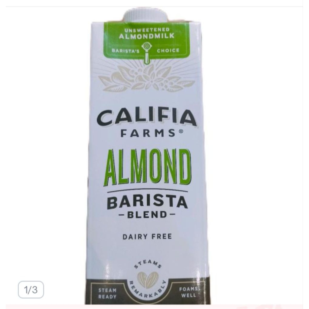 

califia almond milk barista unsweetened 1liter