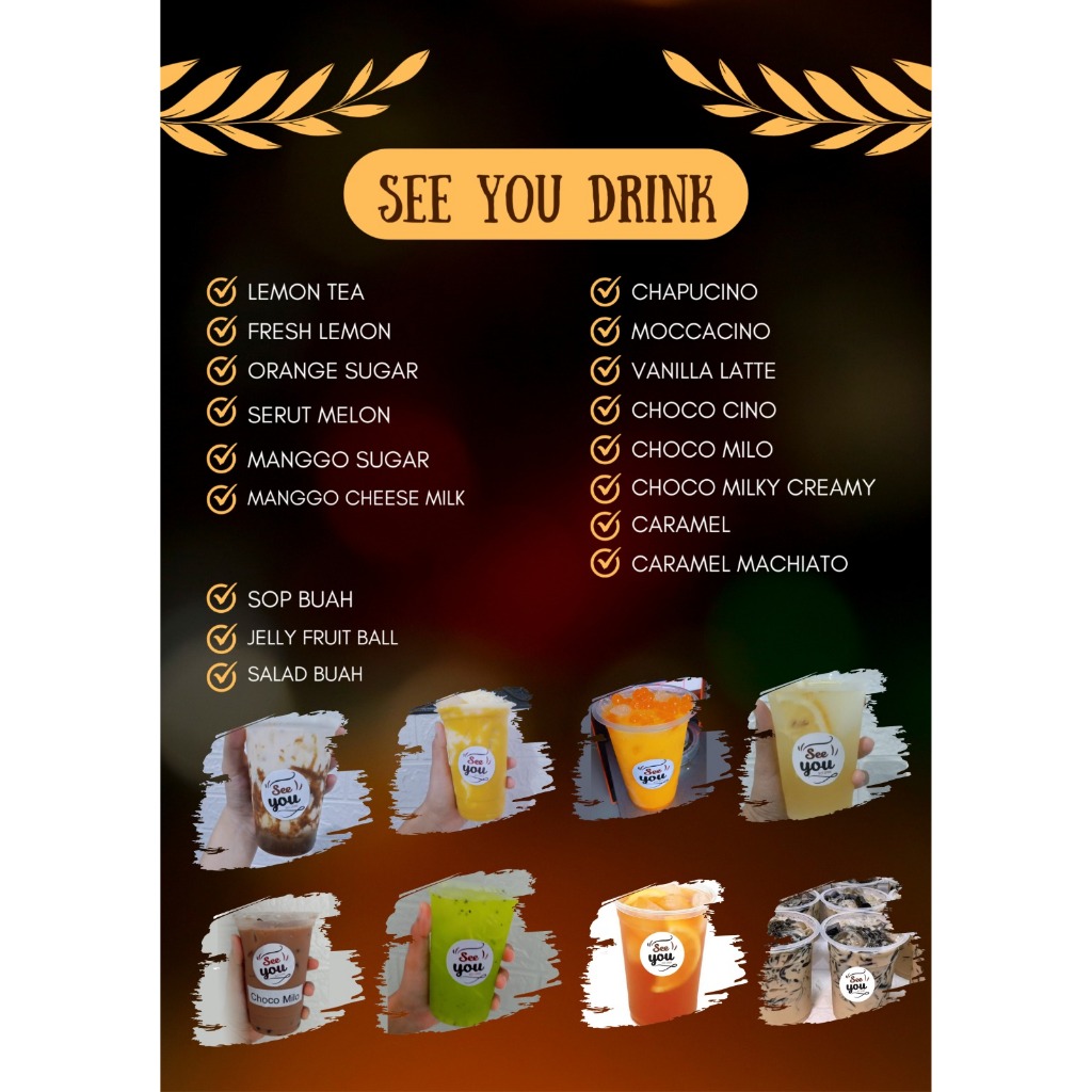 Menu cafe / cetak menu makanan & minuman / daftar harga