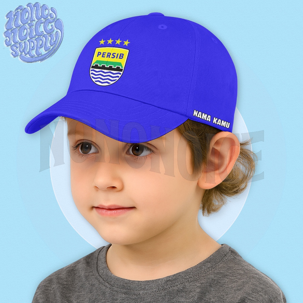 Topi Anak Persib Bandung / Topi Baseball Anak Persib Bandung Gratis Nama