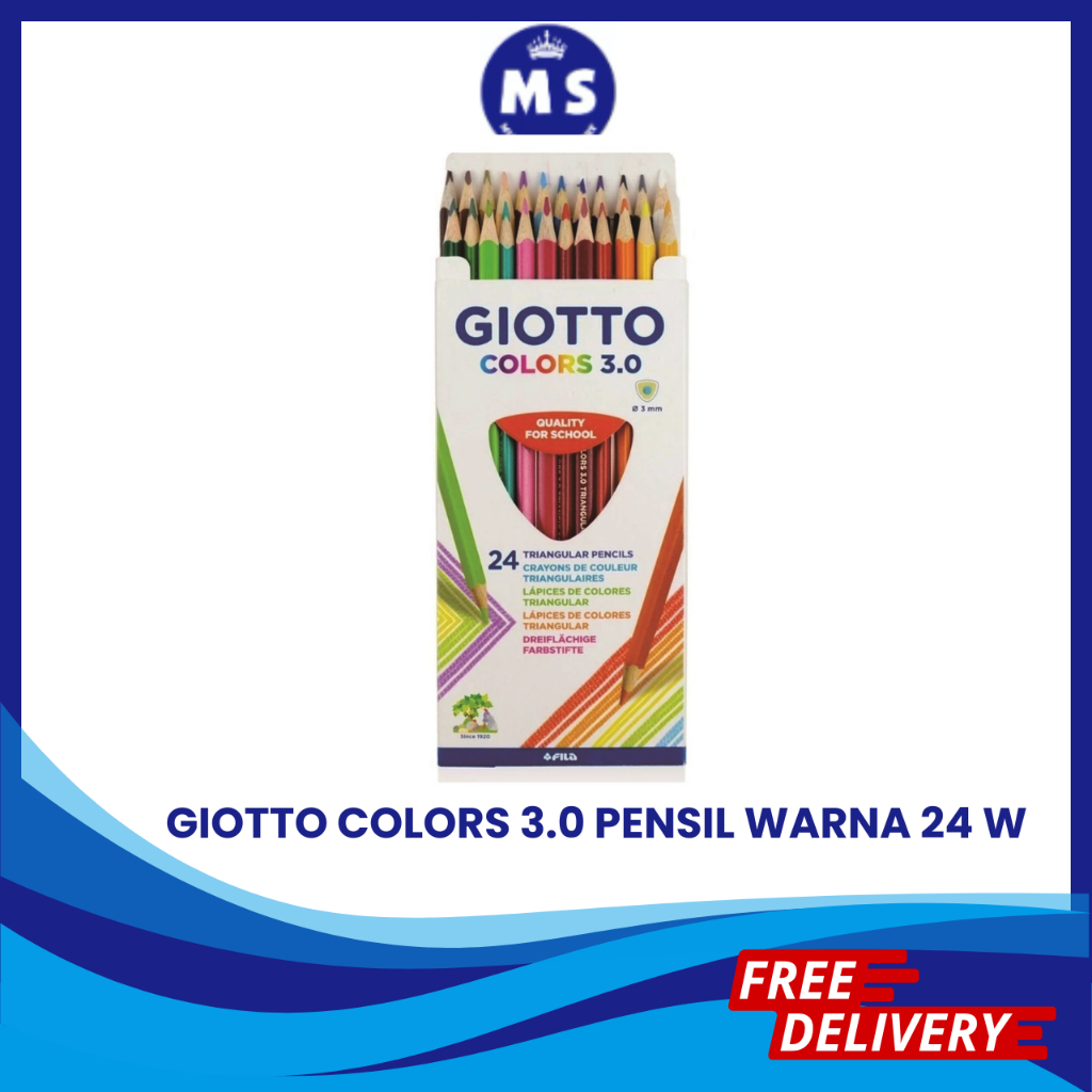 

GIOTTO COLORS 3.0 PENSIL WARNA 24 W