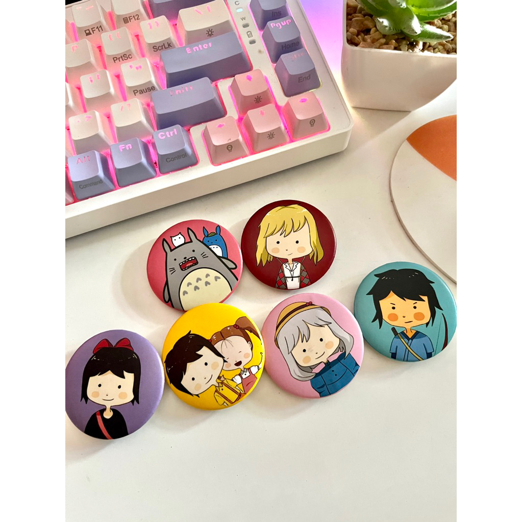 Pin Studio Ghibli by hoojinny | Bros | Button | Aksesoris Anime | Merch comifuro