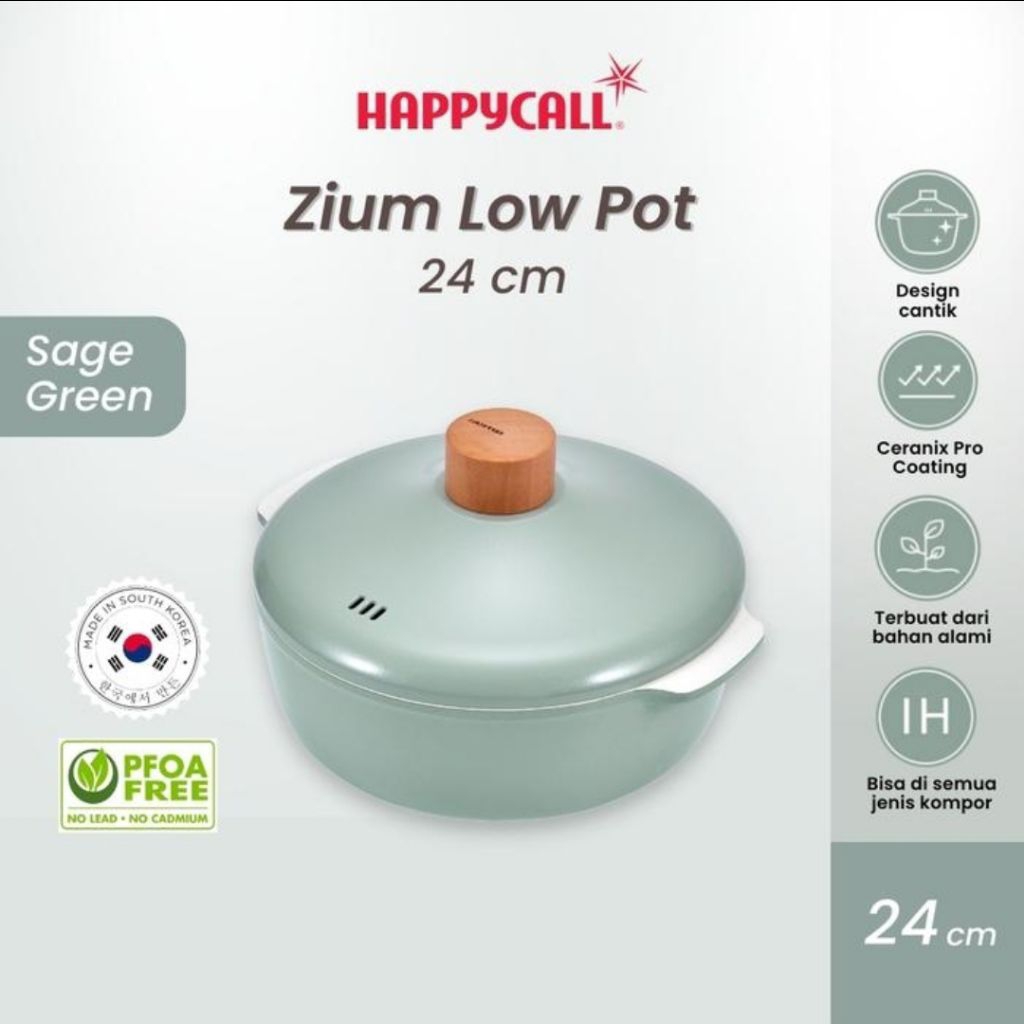 Panci Happy Call Zium Low Pot 24 cm - Preloved