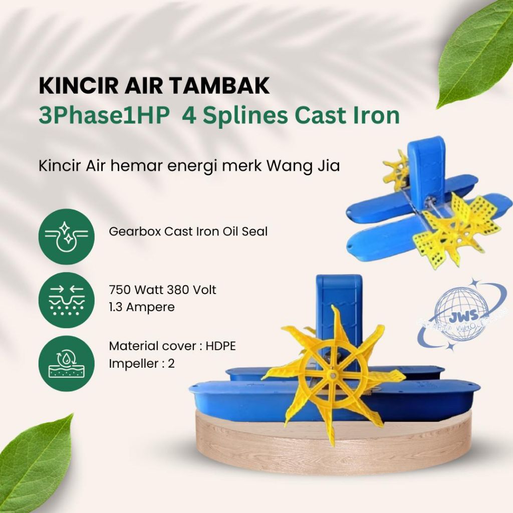 Kincir Air Tambak 3Phase 1HP merk WANGJIA