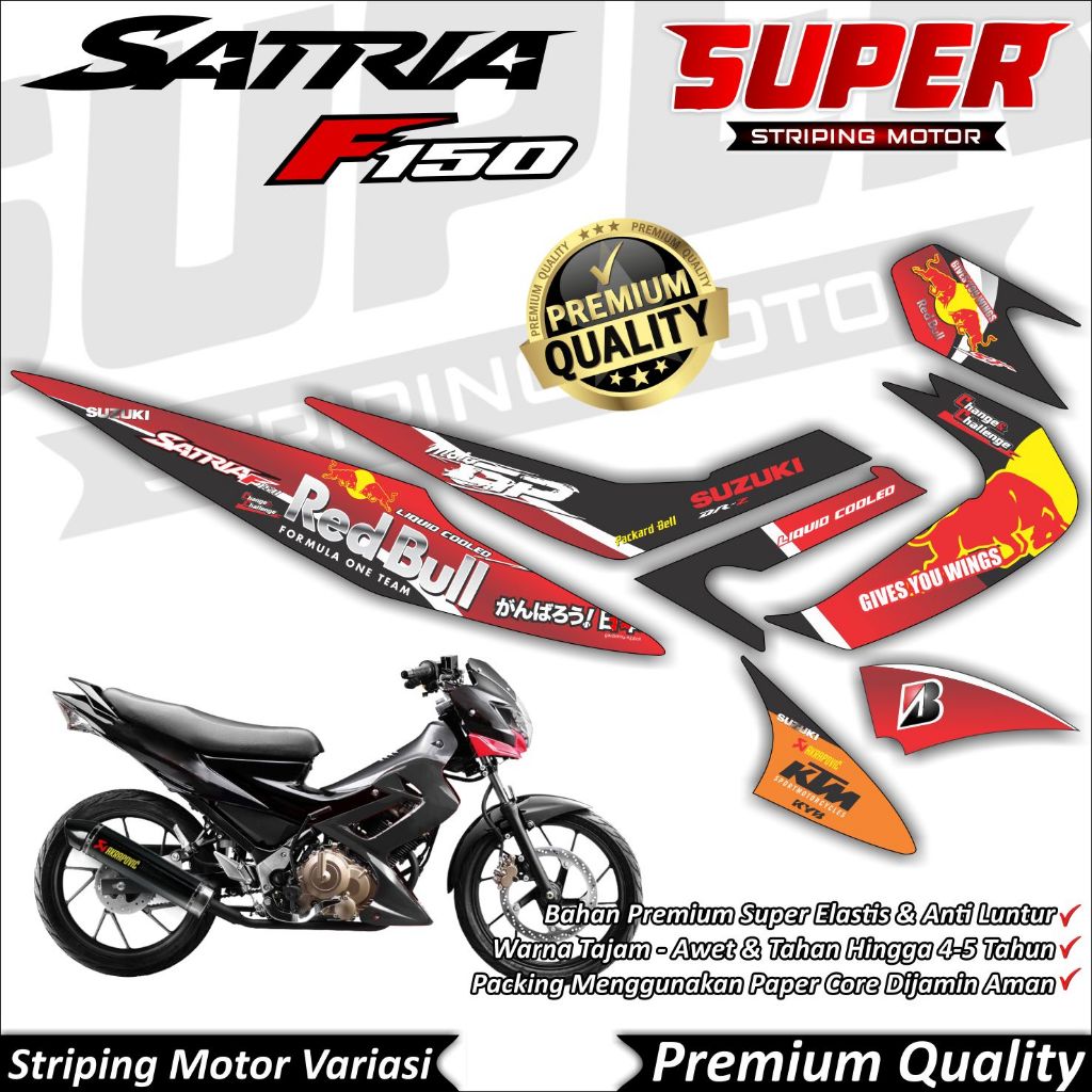 Stiker Satria FU Barong Anti Luntur keren Striping Satria FU Barong Striping Suzuki Satria FU Barong