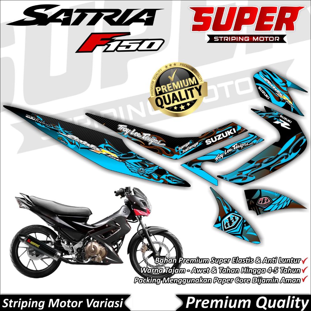 Stiker Satria FU Barong Anti Luntur keren Striping Satria FU Barong Striping Suzuki Satria FU Barong