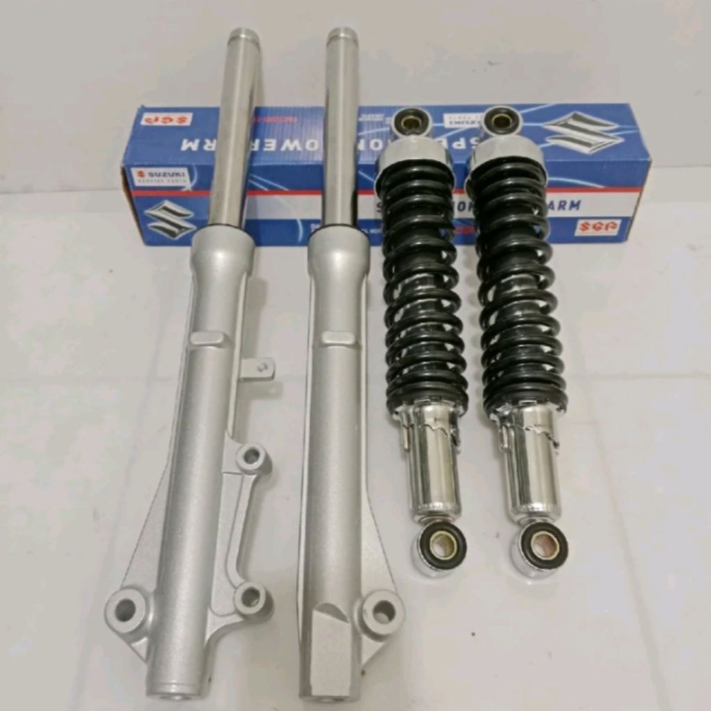 as shock depan + tabung smash new smash titan Suzuki motorcycle