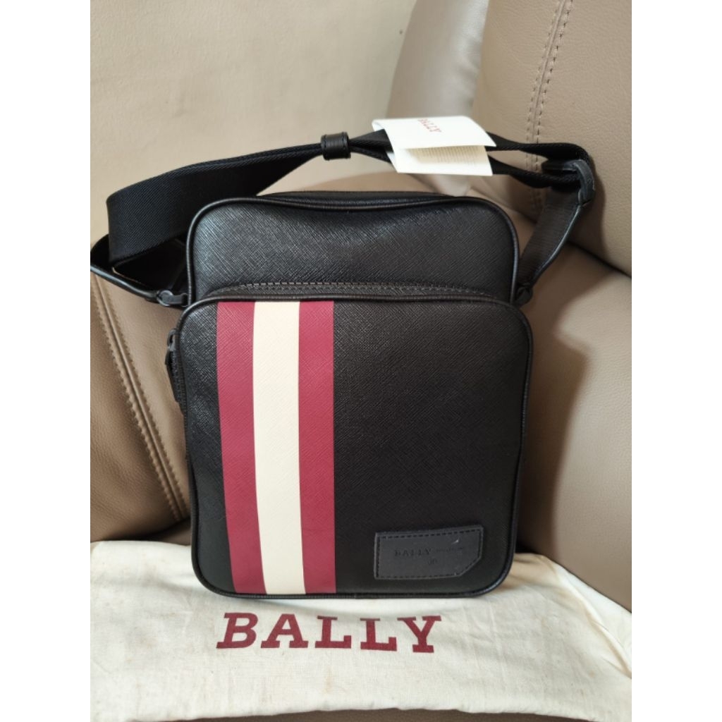 Tas Pria Hitam Bally SEBERT.OF/06 Original Crossbody Bag Tas Sandang Stylist Murah Trendy Personal C