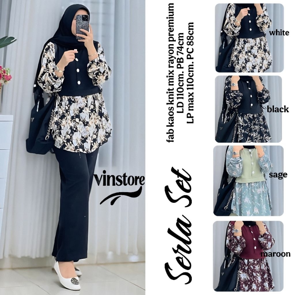 Serla Set By Vinstore || Setelan Wanita