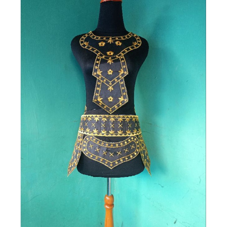 Bisa Cod  Bordir kostum tari rampek Bordir rampek tari satu set atas bawah