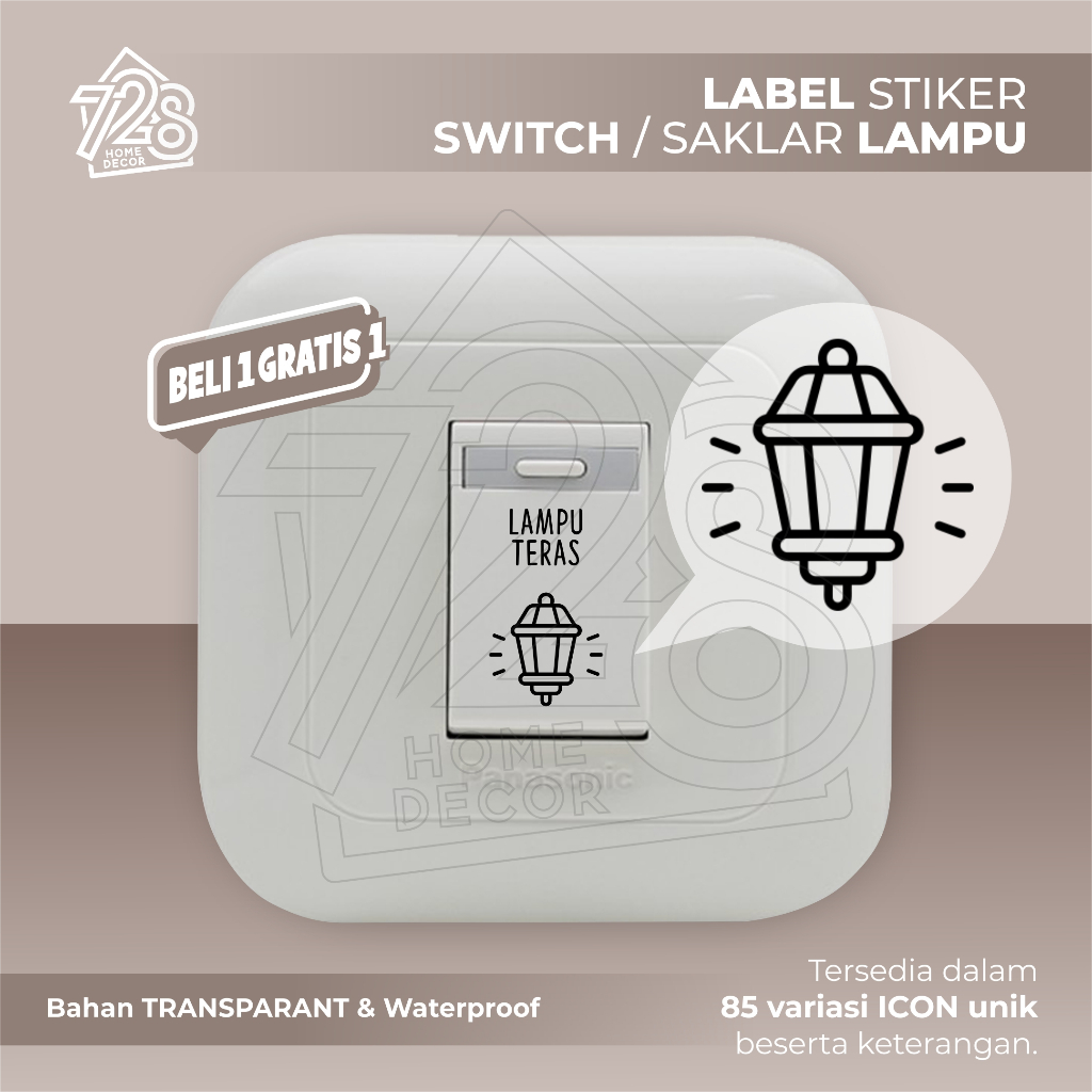 

Label Stiker Saklar Lampu Best Seller, Anti Air / Waterproof, TRANSPARAN, Simpel dan Estetik / Stiker Saklar / Stiker Saklar Lampu / Stiker Switch Lampu / Stiker Penanda Saklar (HANYA STIKER)