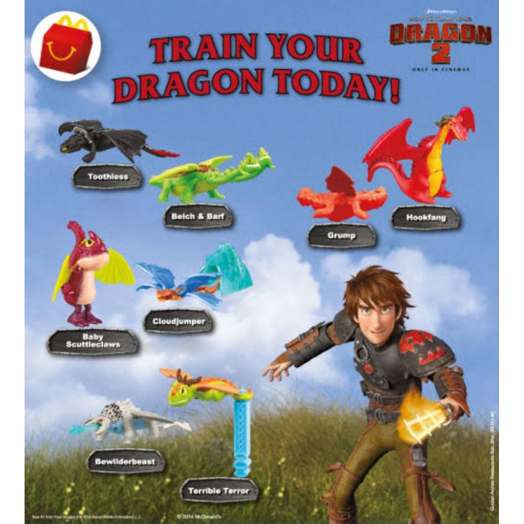 FIGUR MCD MCDONALD'S HAPPY MEAL TOYS - HOW TO TRAIN YOUR DRAGON