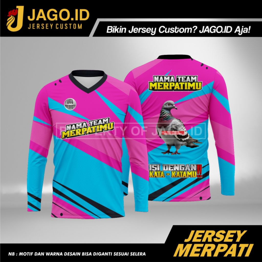 Jersey Merpati Balap/kolong/tinggi | Full Printing | Bisa Custom Desain Sendiri | Jago.id