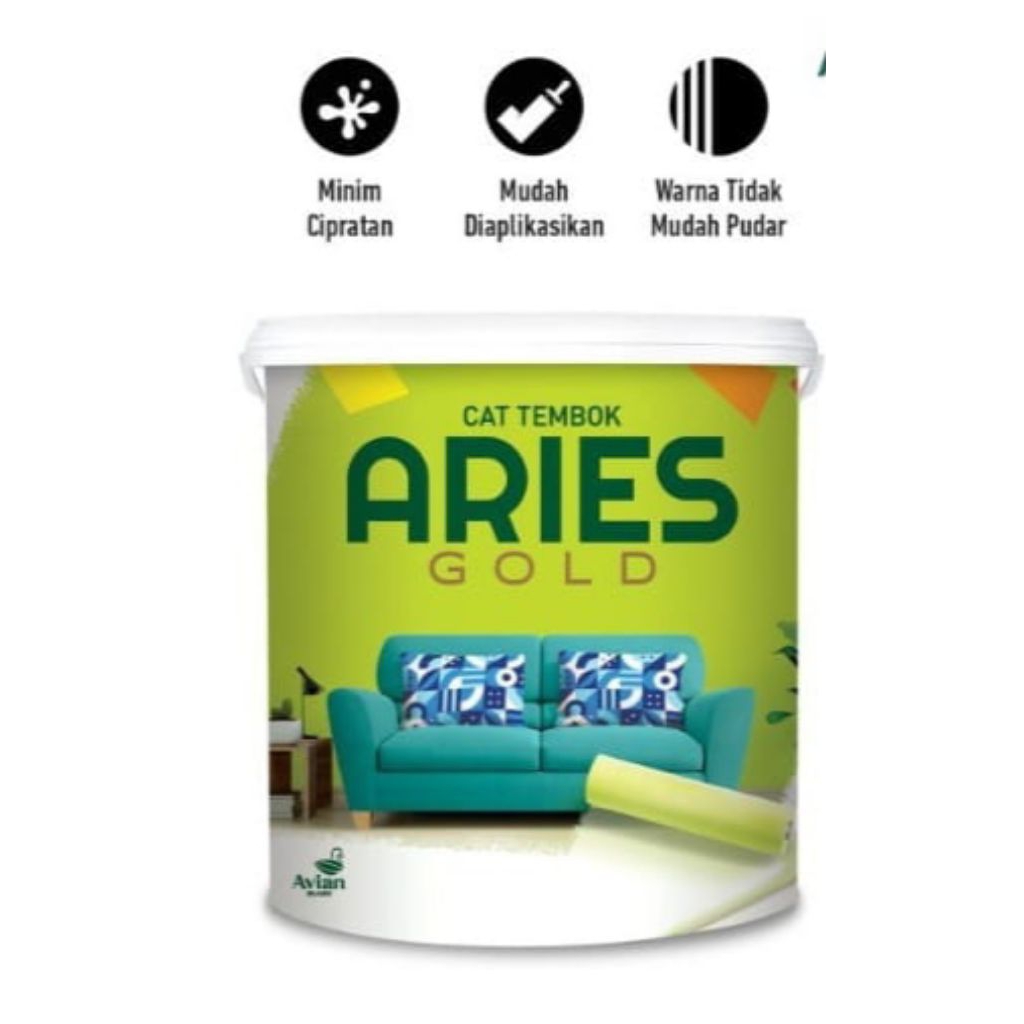 Cat Tembok Aries Gold 4,5 Kg