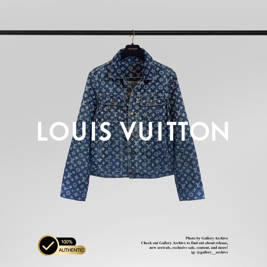Louis Vuitton Navy Monogram Denim Jacket Authentic Preloved
