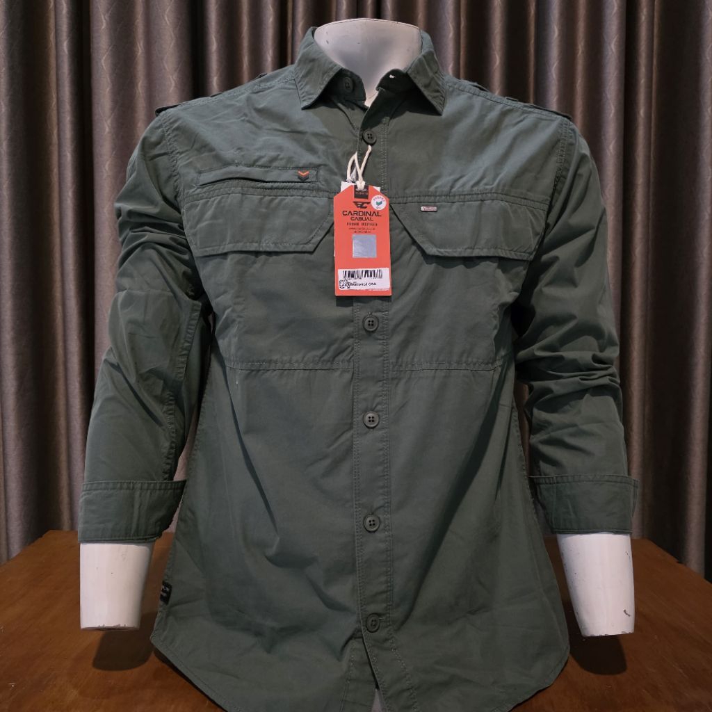 KEMEJA CARDINAL CASUAL ADVENTURE ORIGINAL ARMY