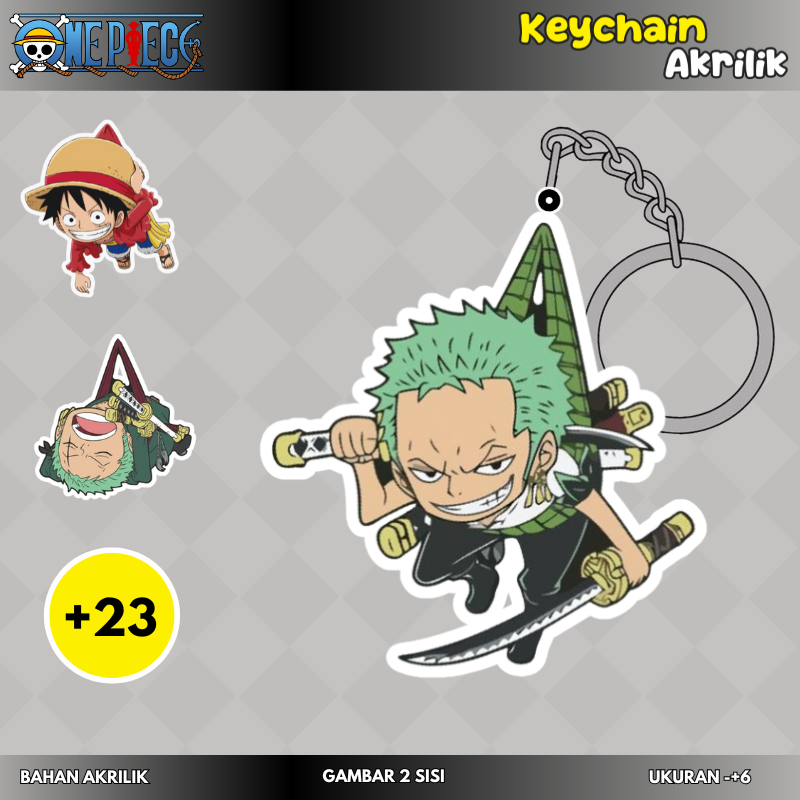 [One piece] Gantungan kunci & Strap hp full akrilik karakter anime one piece versi 5