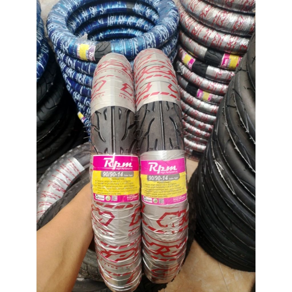 Ban Motor Luar Matic Tubles & Non Tubles Vario Beat Mio Spacy(Ukrn Yg Dapat Dipilih 80/90-14 & 90/90